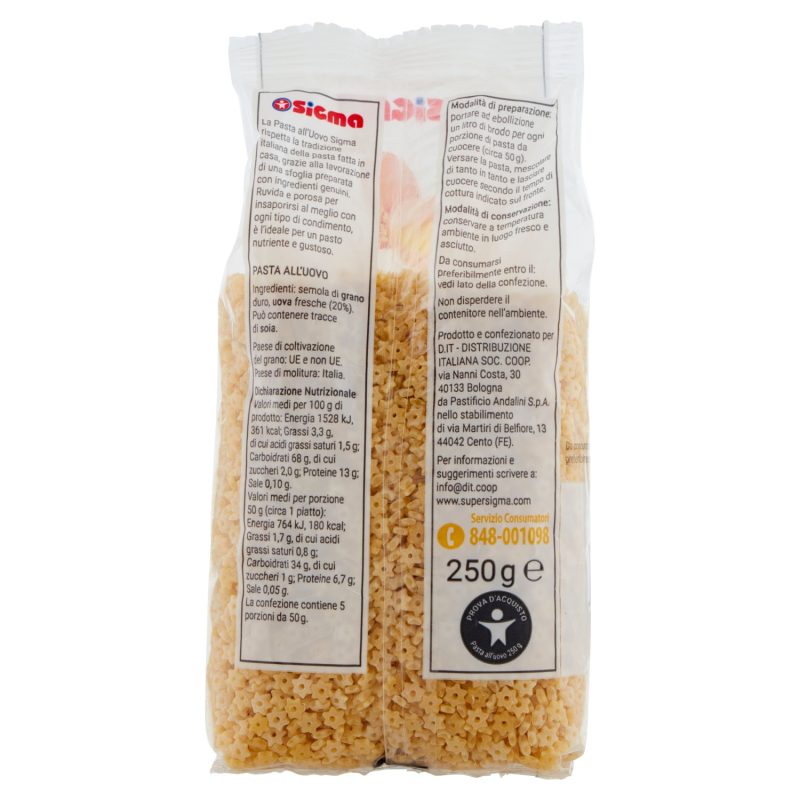 Sigma 22 Stelline Pasta all'Uovo 250 g