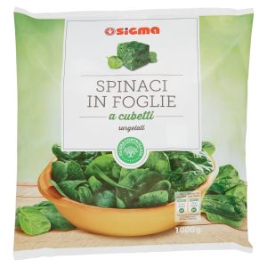Sigma Spinaci in Foglie a cubetti surgelati 1000 g