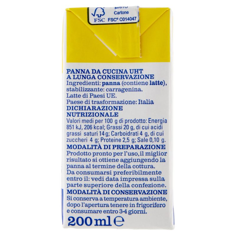 Primilk Panna da Cucina UHT a lunga conservazione 200 ml