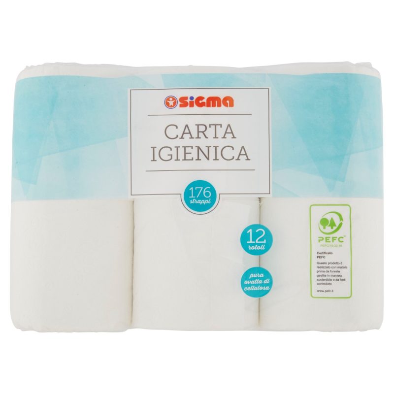 Sigma Carta Igienica 176 strappi 12 rotoli