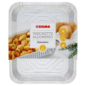 Sigma Vaschette Alluminio 8 porzioni 2 pz