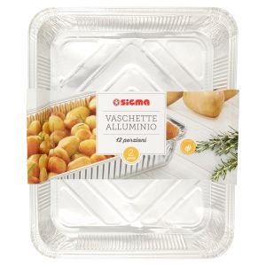 Sigma Vaschette Alluminio 12 porzioni 2 pz