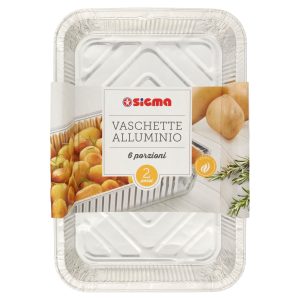 Sigma Vaschette Alluminio 6 porzioni 2 pz