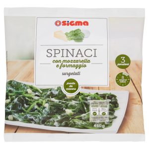 Sigma Spinaci con mozzarella e formaggio surgelati 450 g