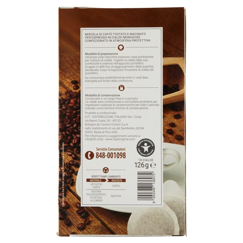 Sigma Caffè Espresso 18 Cialde 126 g