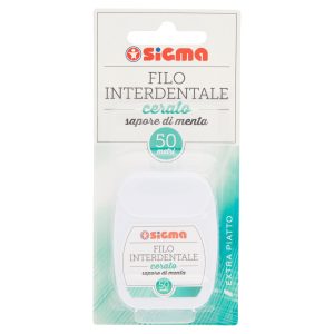 Sigma Filo Interdentale cerato sapore di menta 50 metri