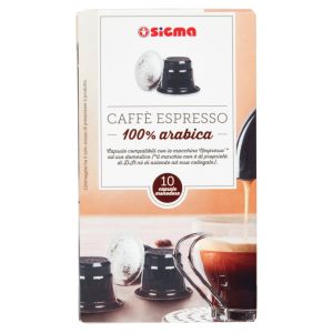 Sigma Caffè Espresso 100% arabica 10 capsule monodose 52 g