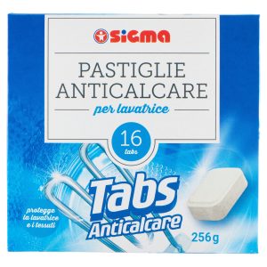 Sigma Pastiglie Anticalcare per lavatrice Tabs Anticalcare 16 x 16 g
