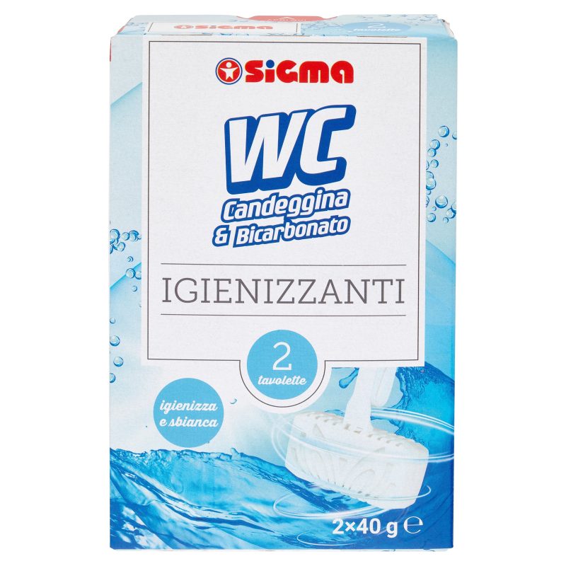 Sigma WC Candeggina & Bicarbonato Igienizzanti 2 x 40 g