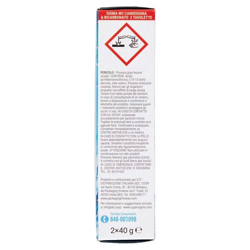 Sigma WC Candeggina & Bicarbonato Igienizzanti 2 x 40 g