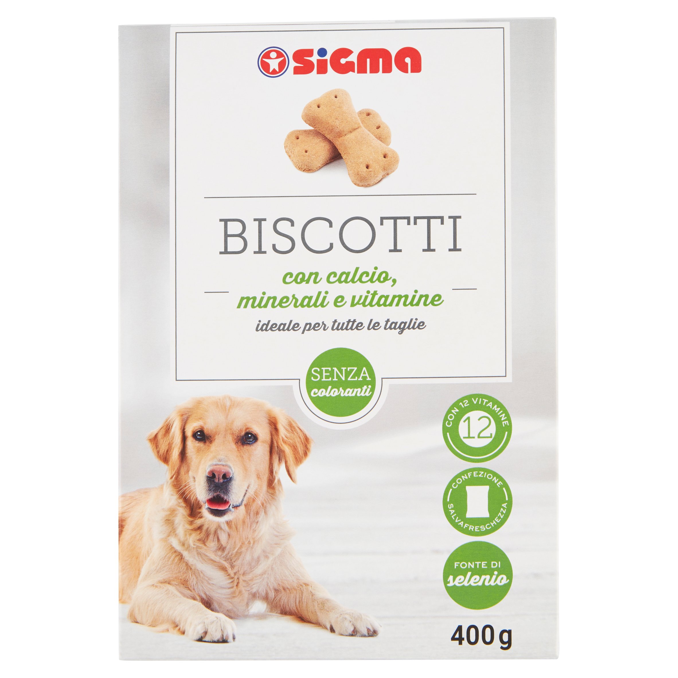 Sigma Biscotti con calcio, minerali e vitamine ideale per tutte le taglie  400 g - SuperSIGMA