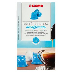 Sigma Caffè Espresso decaffeinato 10 capsule monodose 52 g