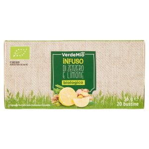 VerdeMio Infuso di Zenzero e Limone biologico 20 bustine 36 g