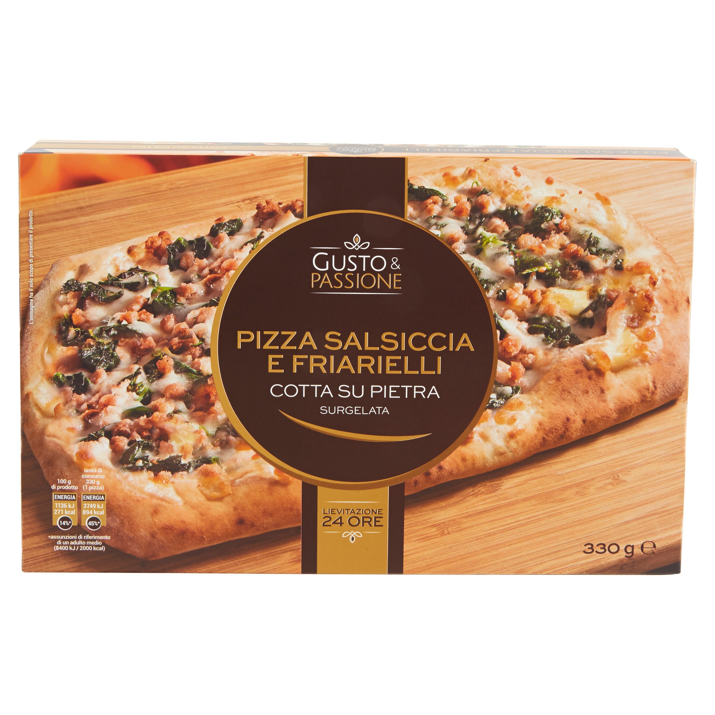 Gusto & Passione Pizza Salsiccia e Friarelli Surgelata 330 g - SuperSIGMA