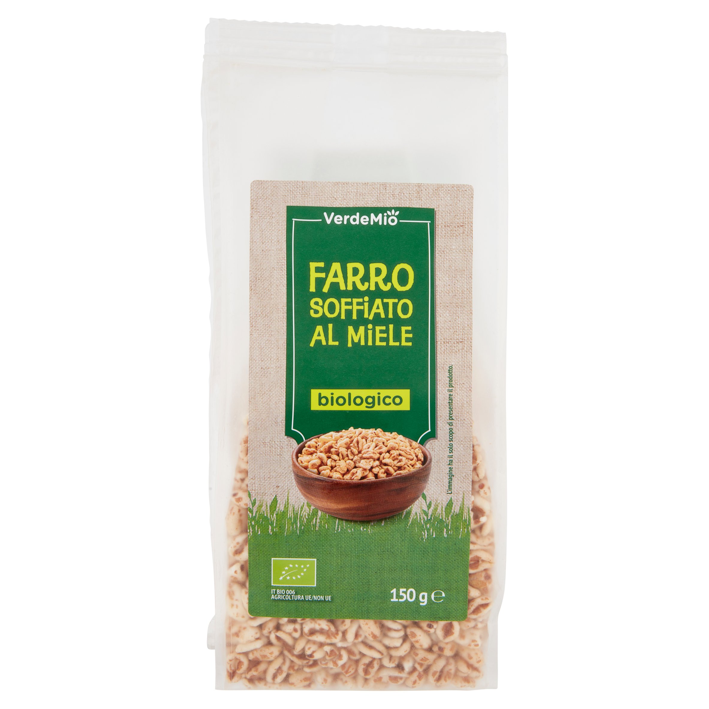 VerdeMio Farro Soffiato al Miele biologico 150 g - SuperSIGMA