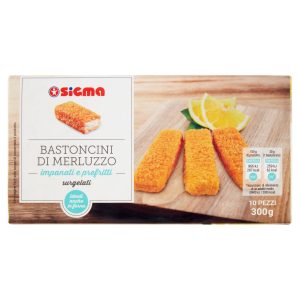 Sigma Bastoncini di Merluzzo impanati e prefritti surgelati 300 g