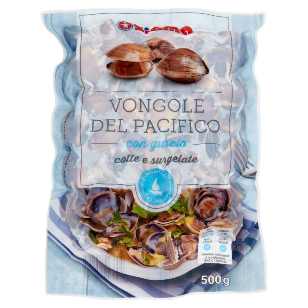 Sigma Vongole del Pacifico con guscio cotte e surgelate 500 g - SuperSigma