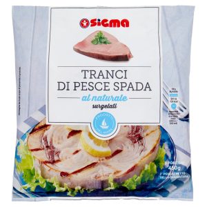 Sigma Tranci di Pesce Spada al naturale surgelati 450 g