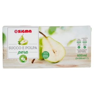 Sigma Succo e Polpa pera 3 x 200 ml