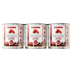 Sigma Fagioli borlotti 3 x 150 g