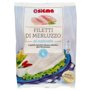 Sigma Filetti di Merluzzo al naturale Surgelati 500 g