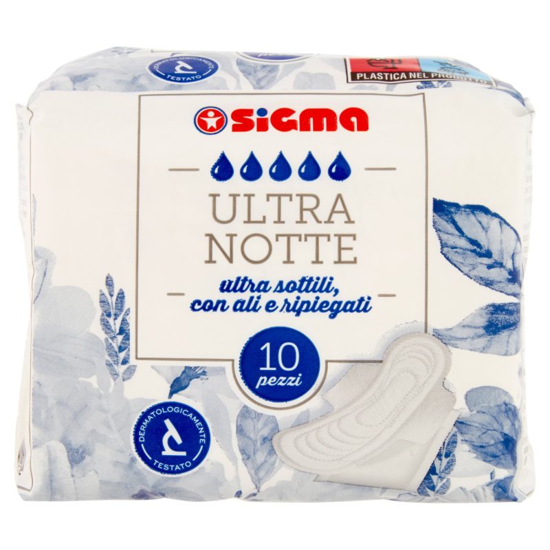 Sigma Assorbenti Ultra Notte Ripiegati con ali 10 pz