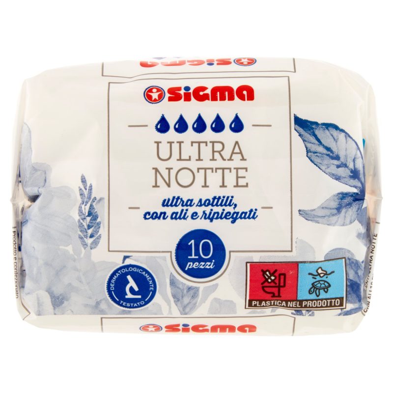 Sigma Assorbenti Ultra Notte Ripiegati con ali 10 pz