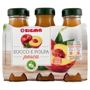 Sigma Succo e polpa pesca 6 x 125 ml