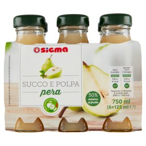 Sigma Succo e Polpa pera 6 x 125 ml