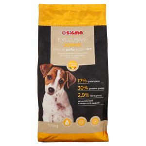 Sigma Exclusive Crocchette Cane Junior Ricco in pollo e con riso 1,5 kg