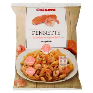 Sigma Pennette al salmone e gamberi surgelate 600 g