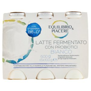 Equilibrio & Piacere Latte Fermentato con Probiotici Bianco 6 x 100 g