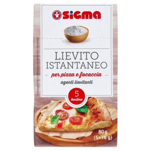 Sigma Lievito Istantaneo per pizza e focaccia 5 x 16 g