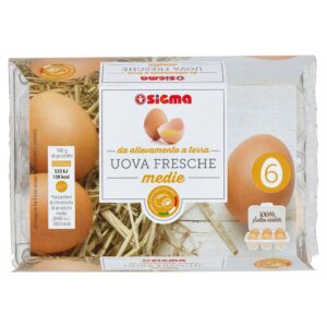 Sigma 6 Uova Fresche medie da allevamento a terra