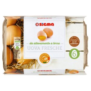 Sigma 6 Uova Fresche da allevamento a terra senza uso di antibiotici 330 g