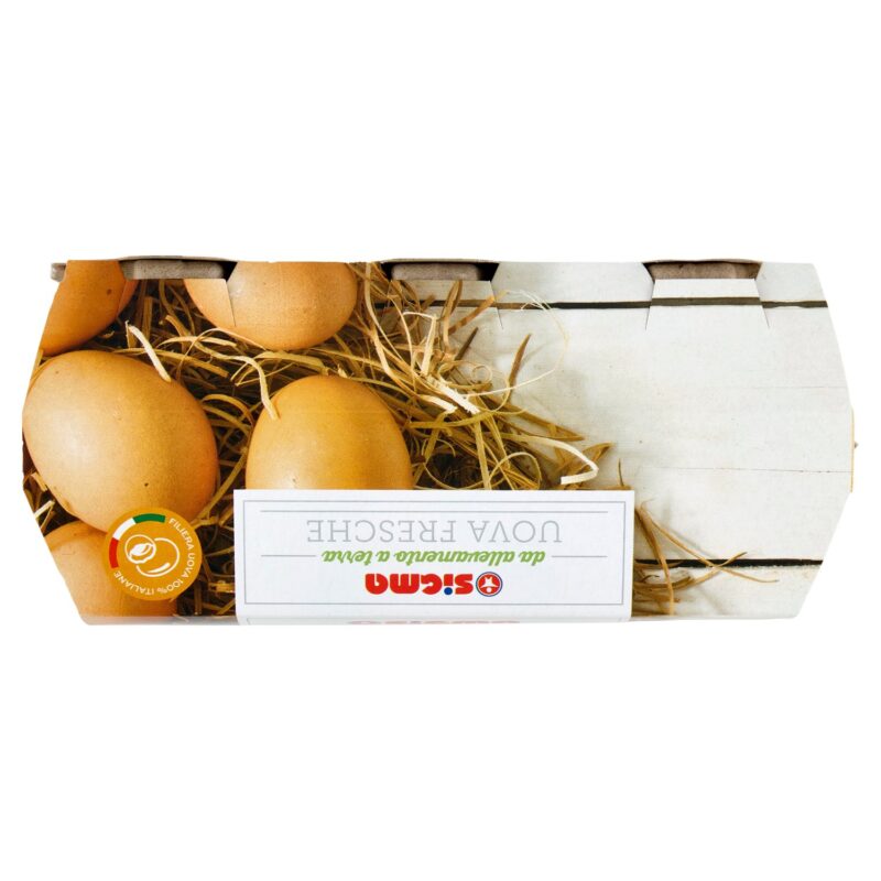 Sigma 6 Uova Fresche da allevamento a terra senza uso di antibiotici 330 g