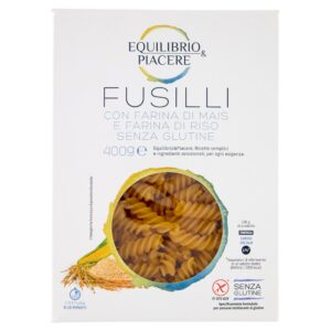 Equilibrio & Piacere Fusilli con Farina di Mais e Farina di Riso Senza Glutine 400 g