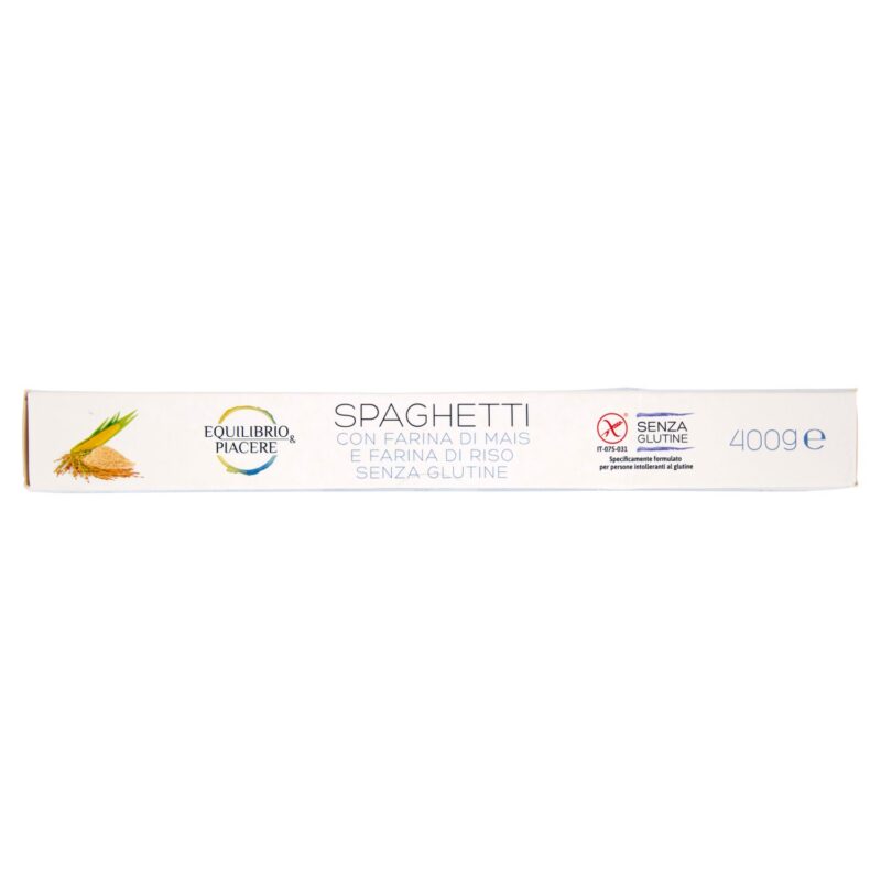Equilibrio & Piacere Spaghetti con Farina di Mais e Farina di Riso Senza Glutine 400 g