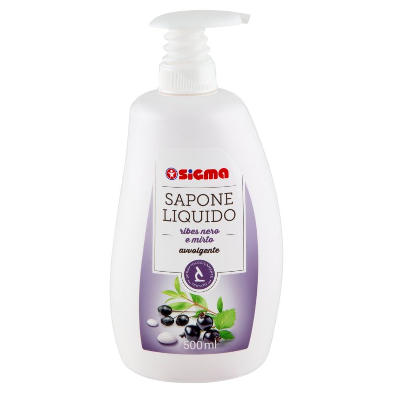 Sigma Sapone Liquido avvolgente ribes nero e mirto 500 ml