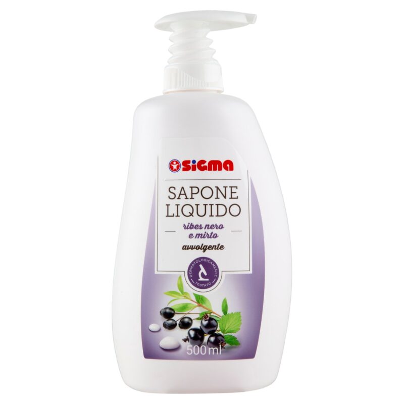 Sigma Sapone Liquido avvolgente ribes nero e mirto 500 ml