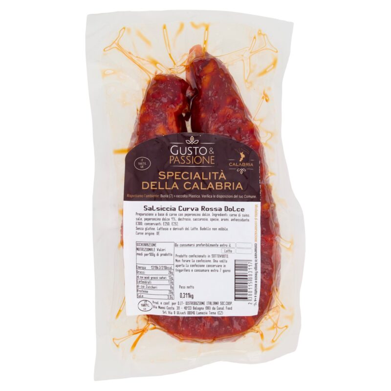 Gusto & Passione Salsiccia Curva Rossa Dolce