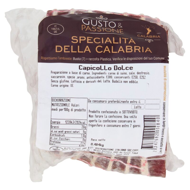 Gusto & Passione Capicollo Dolce
