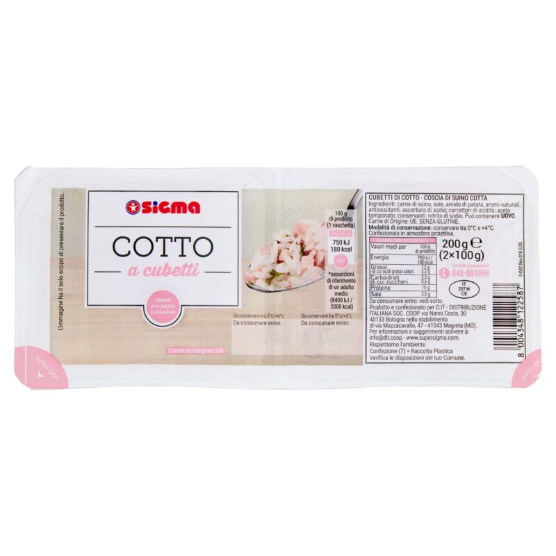Sigma Cotto a cubetti 2 x 100 g