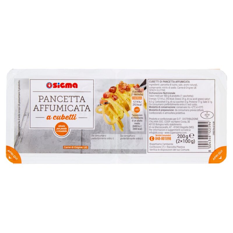 Sigma Pancetta Affumicata a cubetti 2 x 100 g