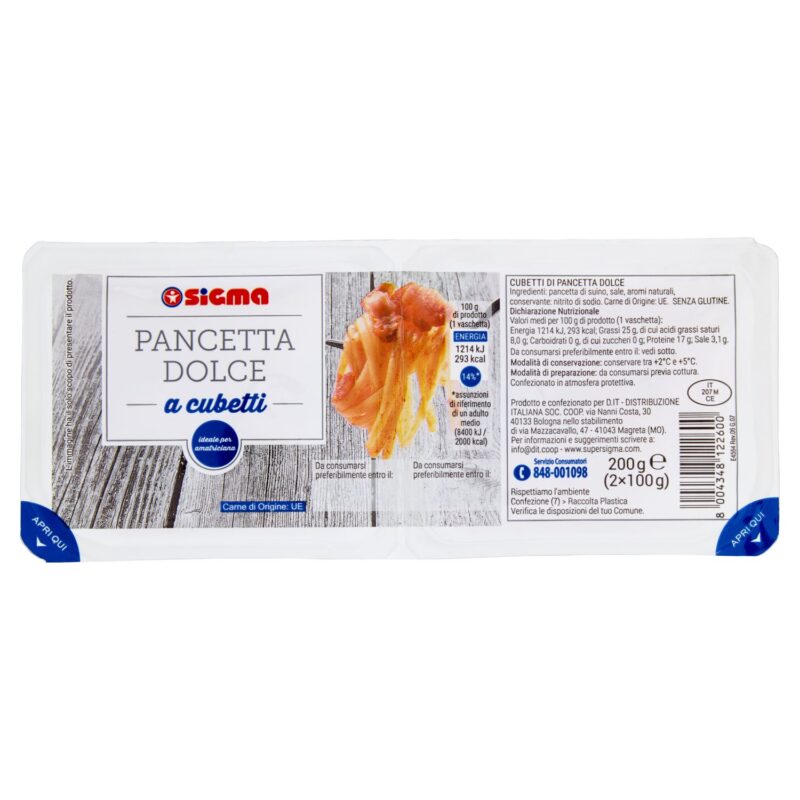 Sigma Pancetta Dolce a cubetti 2 x 100 g
