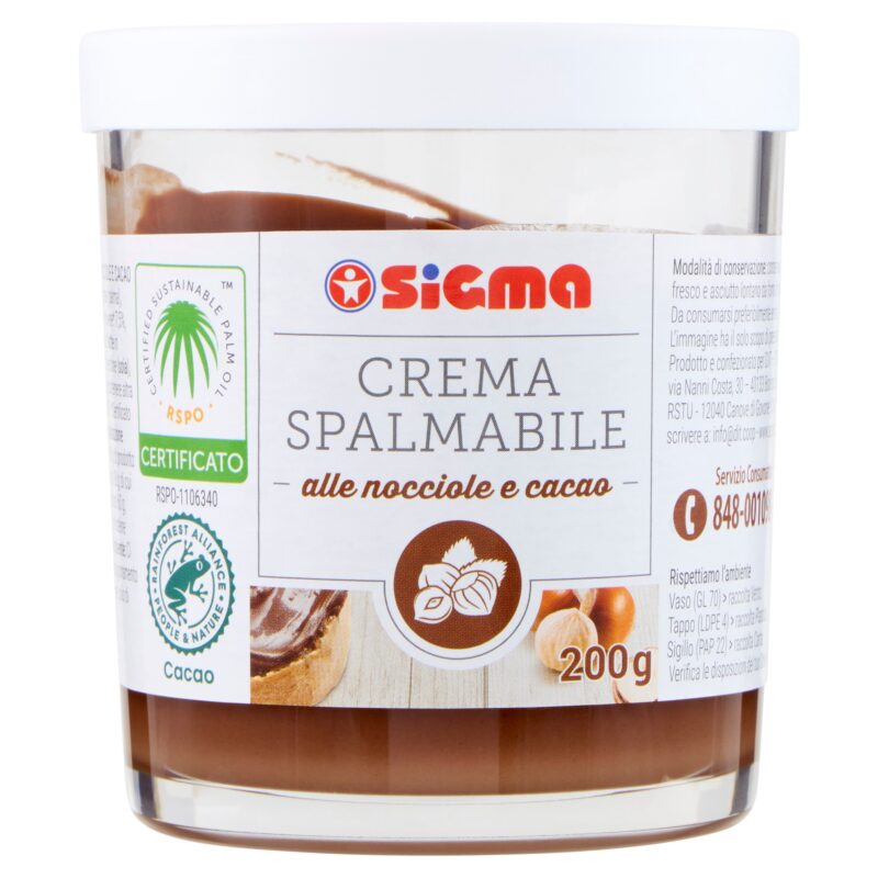 Sigma Crema Spalmabile alle nocciole e cacao 200 g