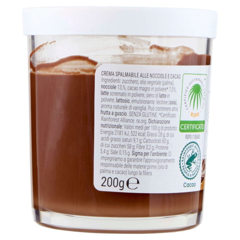 Sigma Crema Spalmabile alle nocciole e cacao 200 g