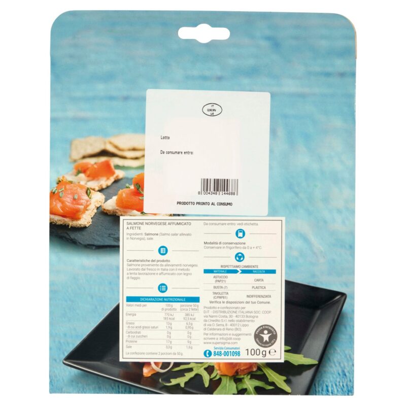 Sigma Salmone Norvegese affumicato 100 g