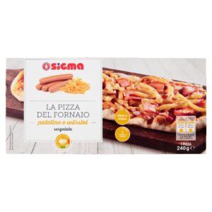 Sigma Pizza del Fornaio patatine e würstel surgelata 1 Pizza 240 g