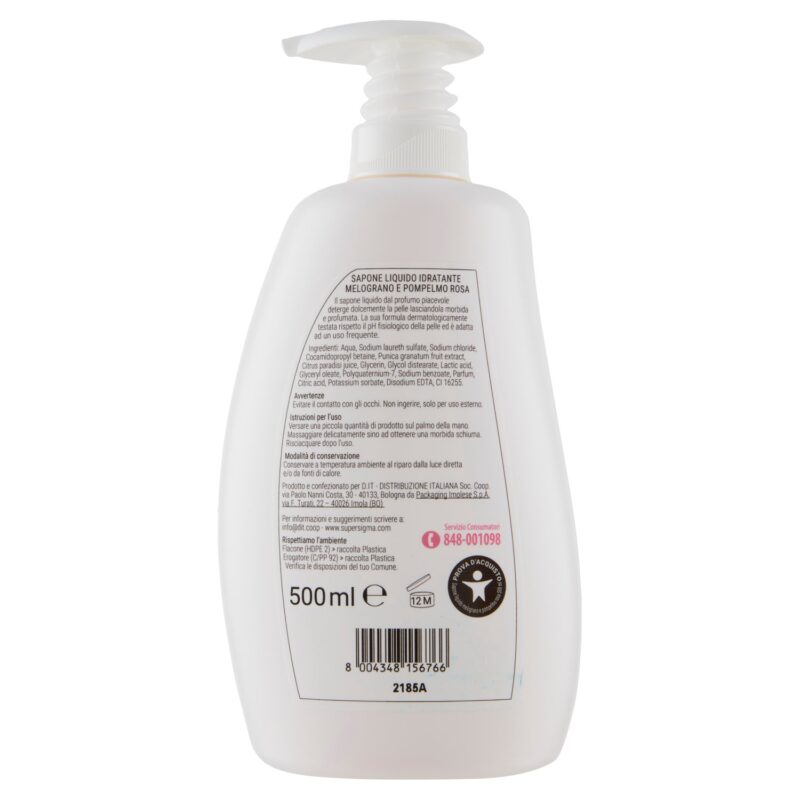 Sigma Sapone Liquido melograno e pompelmo rosa idratante 500 ml